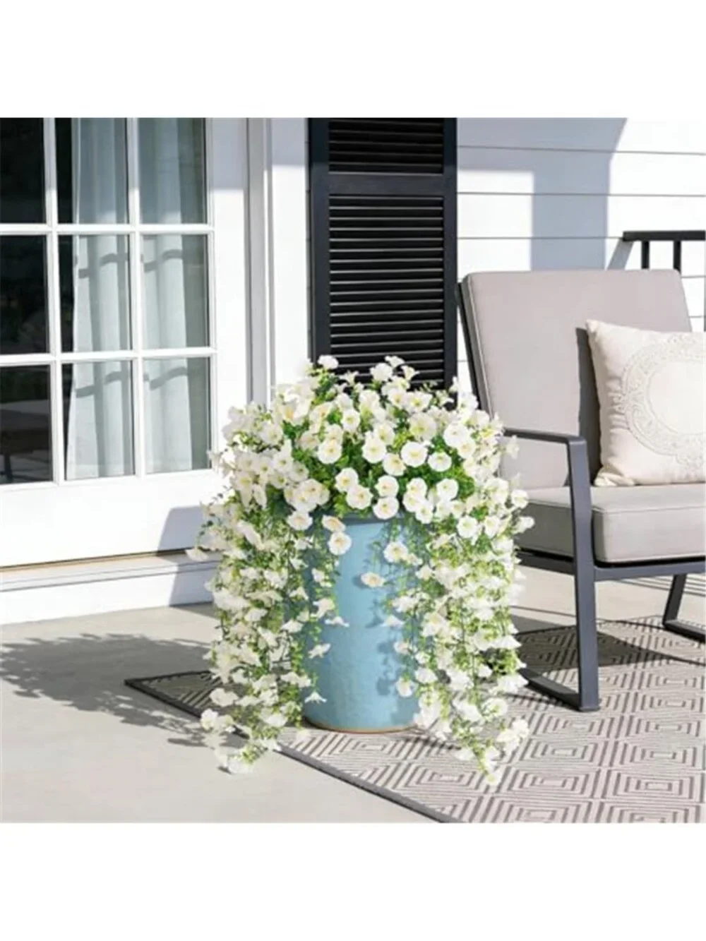 Artificial Eucalyptus Flowers UV Resistant Faux Outdoor Indoor Floral Decor 2 Pk
